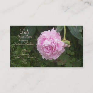 Pink Peonies Business Card