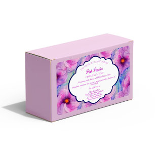 Pink Peonies Floral Soap Packaging Label