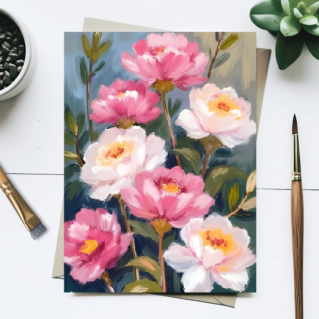 Pink Peonies Flower Bouquet Postcard (Creator Uploaded)