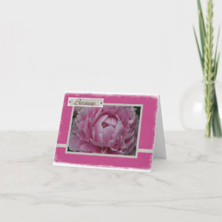 Pink Peonies in Bloom - Just Because Card
