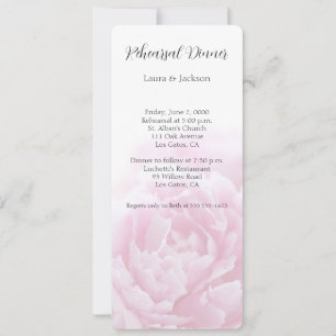 Pink peonies invitation