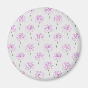 pink peonies magnet