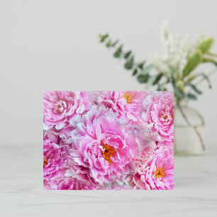 Pink Peonies Mother's Day Foil Holiday Postcard
