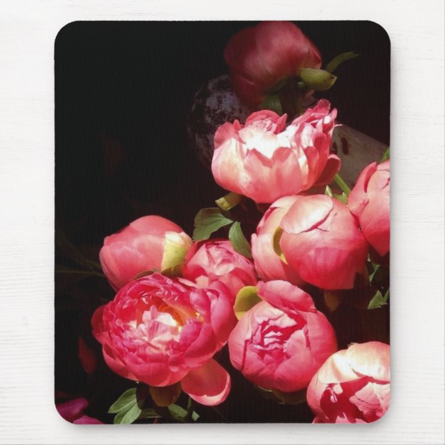 Pink Peonies Mouse Pad (Front)