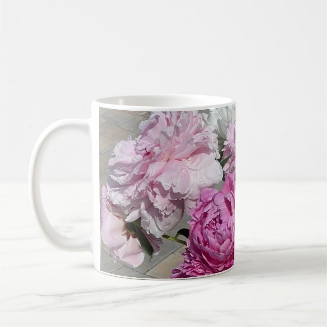 Pink Peonies Mug (Left)