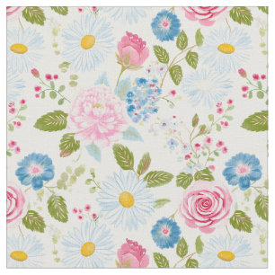 Pink Peonies Pattern Fabric