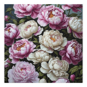 Pink peonies photo print