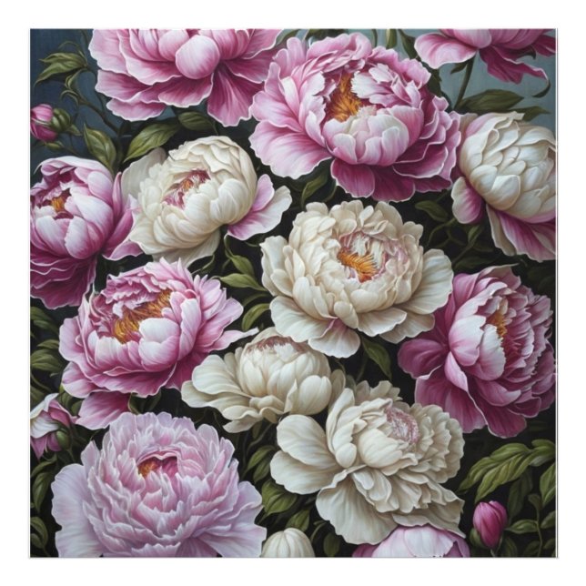 Pink peonies photo print (Front)