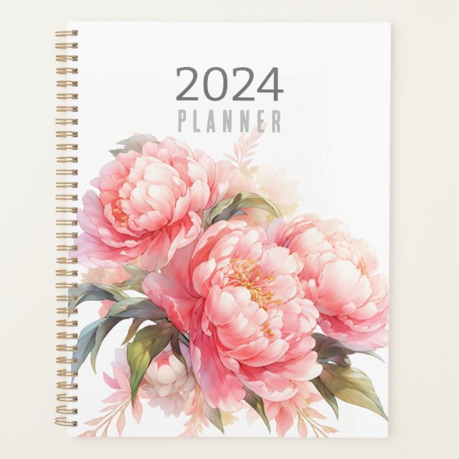 Pink Peonies Planner (Front)