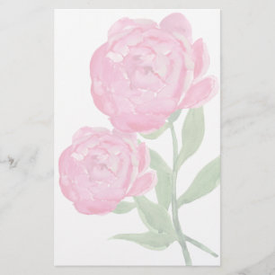 Pink Peonies Stationery