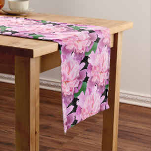 Pink Peonies Table Runner