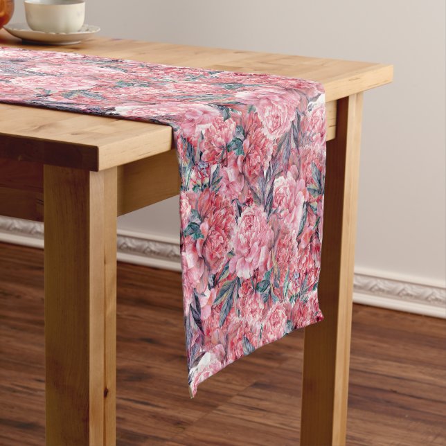 Pink Peonies Table Runner (In Situ)
