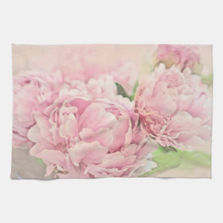 Pink Peonies Tea Towel
