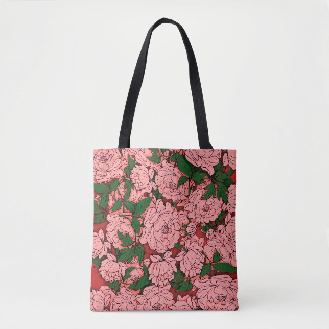 Pink Peonies Tote Bag (Front)