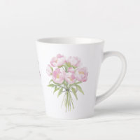 Pink Peonies with Bow Ceramic