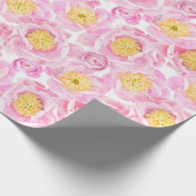 Pink Peonies Wrapping Paper (Corner)