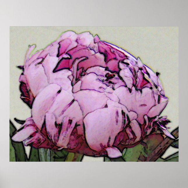 Pink Peony Art Print (Front)