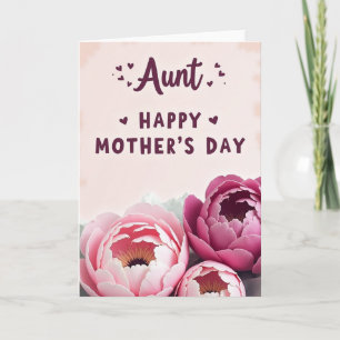 Pink Peony Aunts Day Card