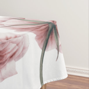 Pink Peony,beautiful,hand painted peony,modern,chi Tablecloth