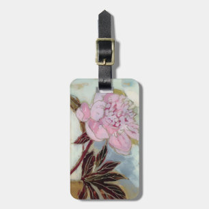 Pink Peony Blossom Luggage Tag