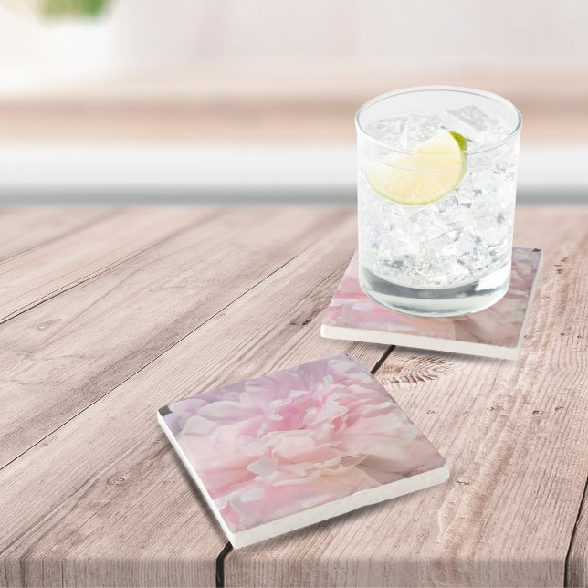 Pink Peony Blossom  Stone Coaster (Creator Uploaded)