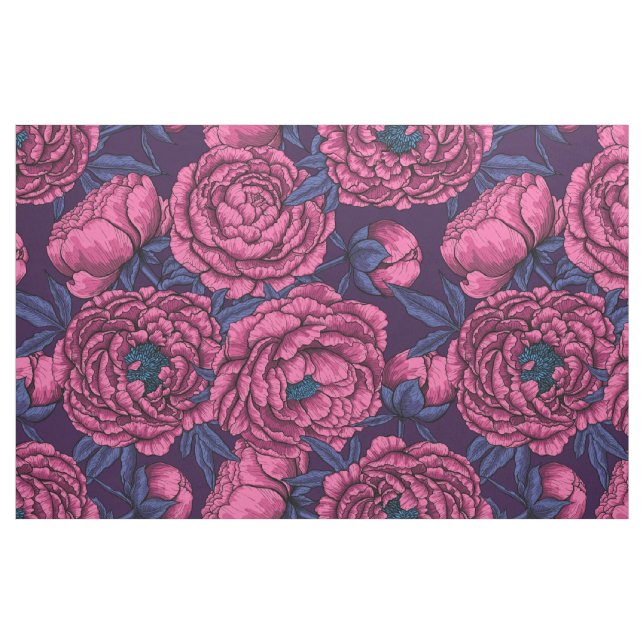 Pink peony bouquet fabric (Fat Quarter)