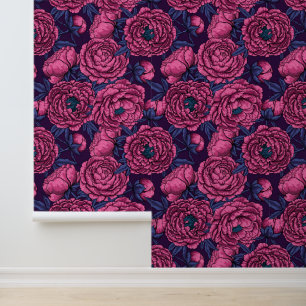 Pink peony bouquet wallpaper