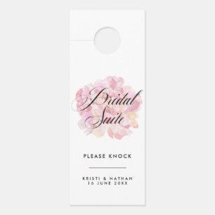 Pink Peony Bridal Suite Wedding Door Sign