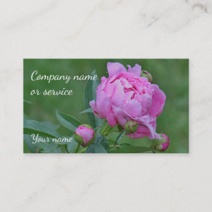 Pink Peony Business Card
