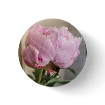 Pink Peony Button