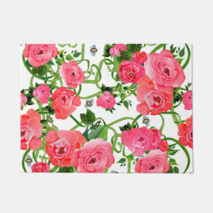 Pink Peony Doormat