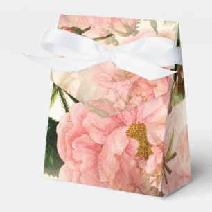 Pink Peony Elegant Floral Favour Box