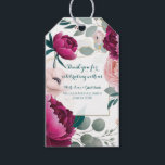 Pink Peony Eucalyptus Garden Floral Glam Wedding  Gift Tags<br><div class="desc">Matching items available.</div>