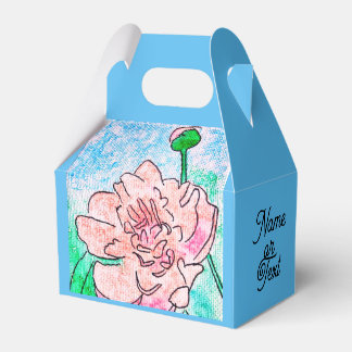 Pink Peony Favour Box