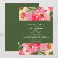 Pink Peony Floral Engagement Party