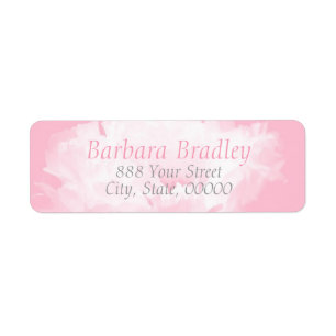 Pink Peony Floral Pattern 1 Return Address