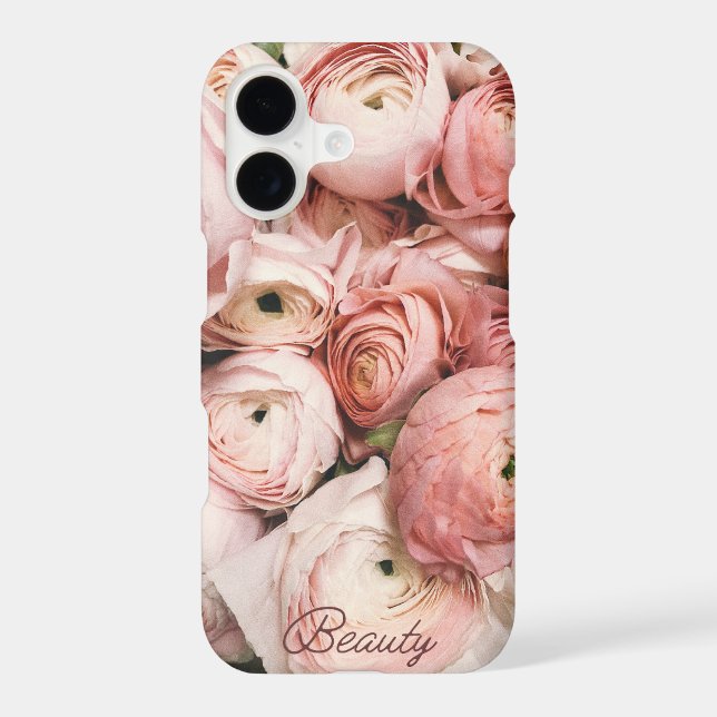 Pink Peony Floral Phone Case (Back)