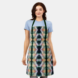 Pink Peony Flower Abstract Pattern                Apron