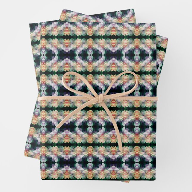 Pink Peony Flower Abstract              Wrapping Paper Sheet (In situ)