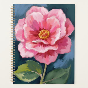 Pink Peony Flower Watercolor Floral Planner