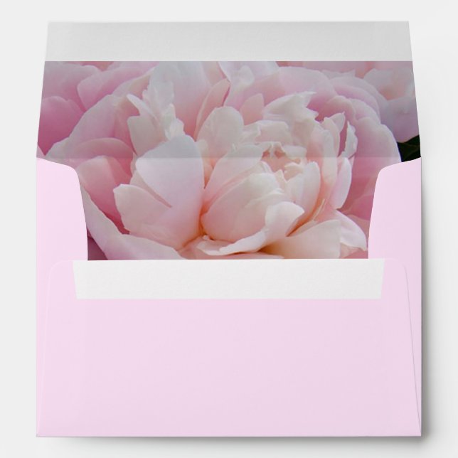 Pink peony flowers A7 Greeting Card Envelope (Back (Bottom))