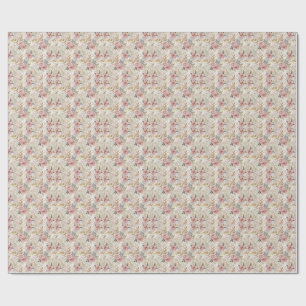 Pink Peony Flowers Botanical Floral Pattern Art Wrapping Paper