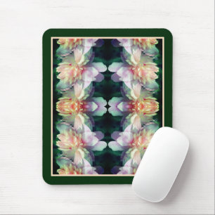 Pink Peony Flowers Multiplied Abstract Mouse Pad