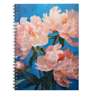 Pink Peony Flowers Notebook