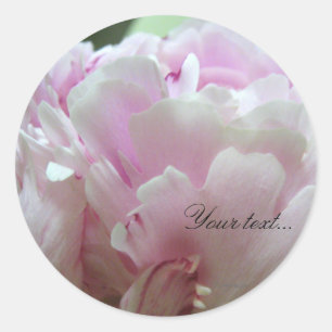 Pink Peony Flowers Wedding Invitation Seals