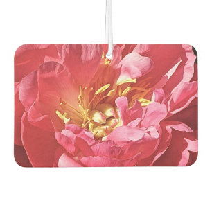 Pink Peony, Heart Air Freshener
