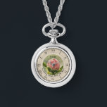 Pink Peony Hippocrates Healing Quote NecklaceWatch Watch<br><div class="desc">A personalised pink peony,  Latin Hippocrates quote,  necklace Ewatch,  with Roman Numerals. The Latin quote translates to - “The healing power of nature. First do no harm”. Hippocratic Oath medical workers,  nurses,  doctors,  healers and carers gift ideas.</div>