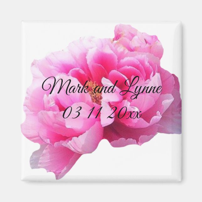 Pink Peony Magnet (Front)