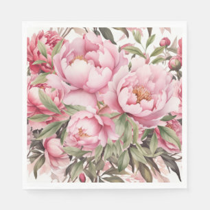 Pink Peony  Napkin