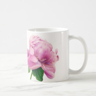 Pink peony on mug